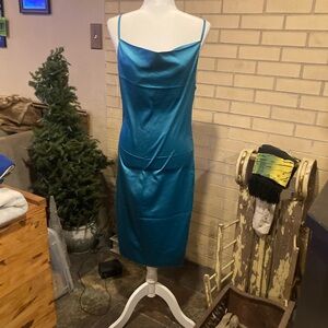 Elegant Teal Slip Dress